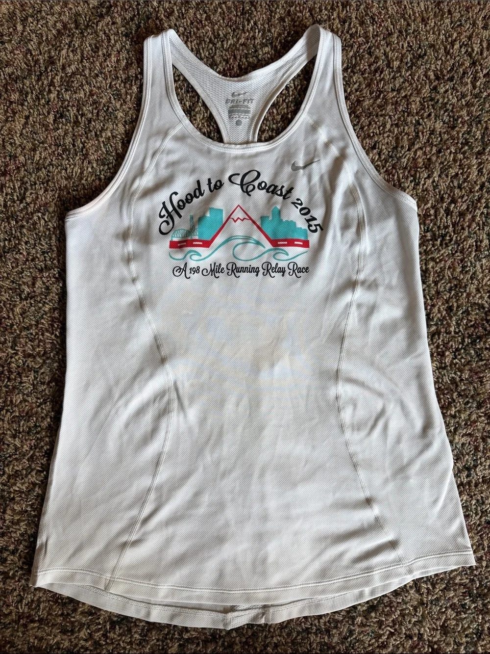 Nike White Hood to Coast 2015 Racerback Tank